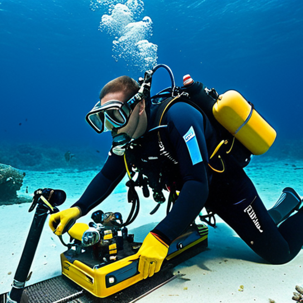 Underwater Habitat Construction**

"A team of professional divers constructing a modular underwater habitat on the seabed, fully clothed in appropriate diving gear, using specialized hydraulic tools, moderate visibility, ocean environment, safe for work, appropriate content, fully clothed, perfect anatomy, natural proportions, underwater photography, high quality, professional."

**