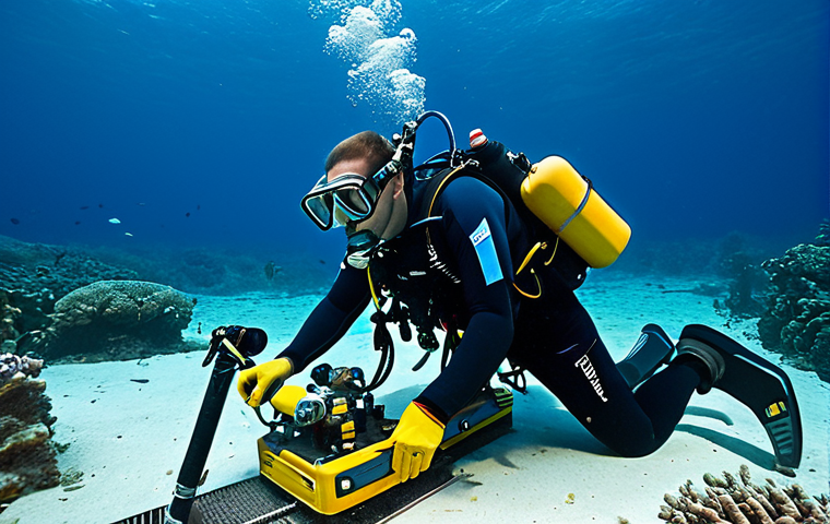 Underwater Habitat Construction**

"A team of professional divers constructing a modular underwater habitat on the seabed, fully clothed in appropriate diving gear, using specialized hydraulic tools, moderate visibility, ocean environment, safe for work, appropriate content, fully clothed, perfect anatomy, natural proportions, underwater photography, high quality, professional."

**