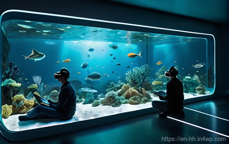심해 식민지 구상의 안전 및 보안 대책 - **"Lifelines Below: Sustainable Inner World"**
    An interior view of a vibrant, self-sustaining de...